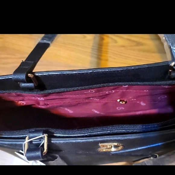 Darlings Black Vegan Leather Shoulder Bag GS-558 | NWT Stylish Handbag Purse - Picture 3 of 11